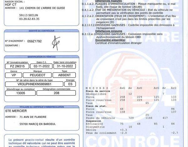 PEUGEOT 208 GRIS PZ2M315