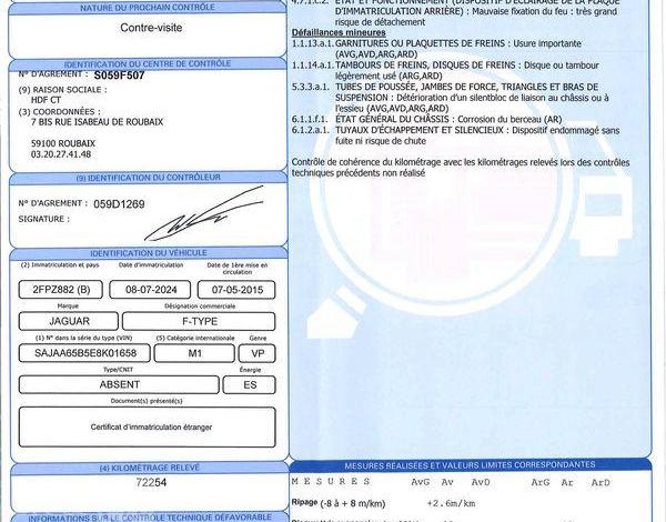 JAGUAR F TYPE ROADSTER 3.0 380 S BVA GRIS 2FPZ882