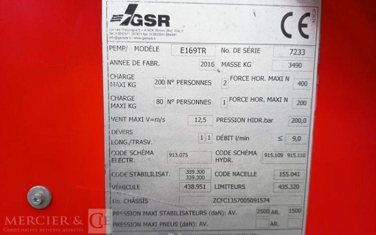 GSR 35S11 AVEC NACELLE GSR 169TR 16M  EC-902-WD
