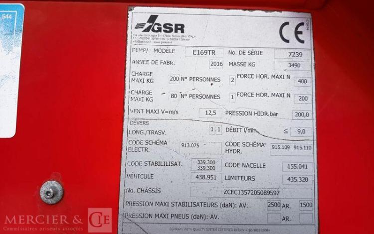 GSR 35S11 AVEC NACELLE GSR 169TR 16M  EC-951-WD