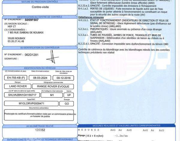 LAND ROVER RANGE ROVER EVOQUE 2 L TD4 150 CH 4WD GRIS EH-755-KB