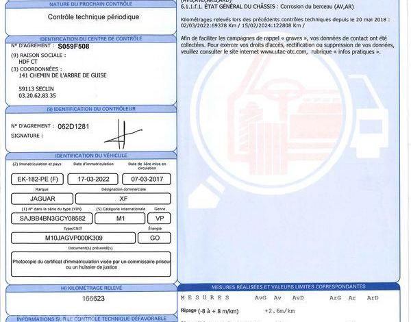 JAGUAR XF 2,0 D180 180 R-SPORT BVA GRIS EK-182-PE