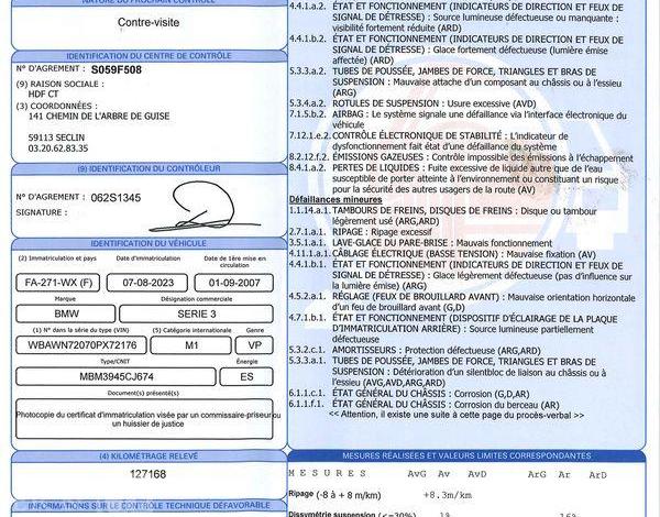 BMW SERIE 3 NOIR FA-271-WX