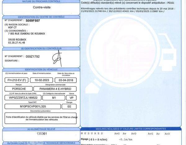 PORSCHE PANAMERA 4 E-HYBRID SPORT TURI GRIS FH-212-EV