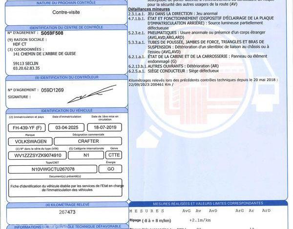 VOLKSWAGEN CRAFTER FOURGON 35 L3H3 2.0 TDI 140ch DSG BLANC FH-439-YF