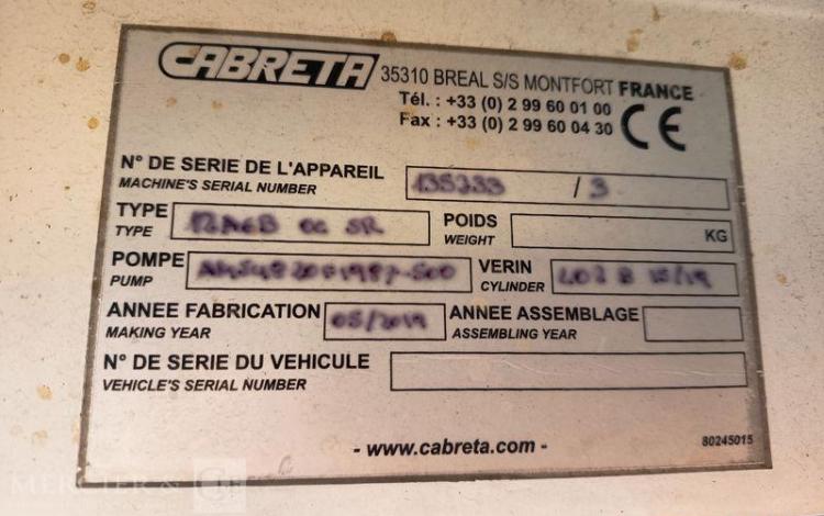 NISSAN NT400 CABSTAR 3,0 TD 16V 130 CV AVEC BENNE –  DIESEL – 66273 KMS – ANNEE 2019 BLANC FH-699-AZ