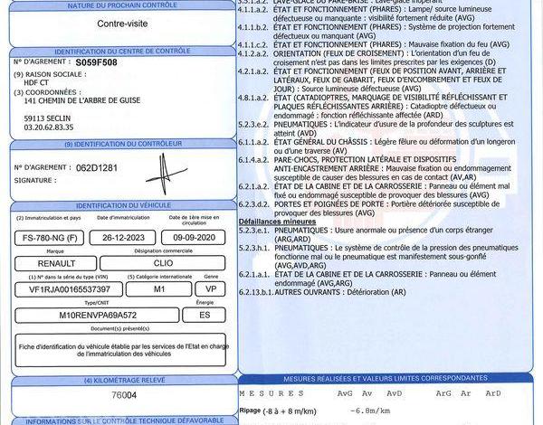 RENAULT CLIO ZEN SCE 75 20 BLANC FS-780-NG