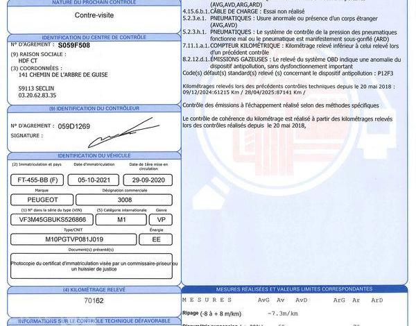 PEUGEOT 3008 GT 1.6 HYBRID4 PHEV 300ch E-EAT BLANC FT-455-BB