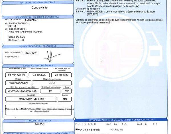 VOLKSWAGEN GOLF A8 2,0 TDI 115 NOIR FT-494-QA