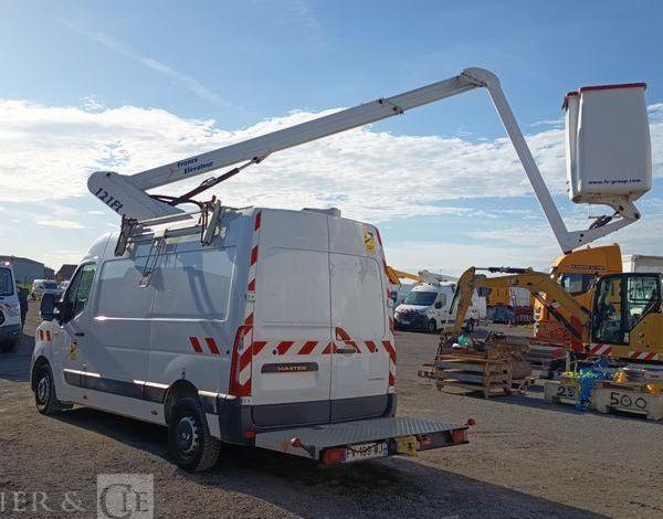 RENAULT MASTER L2H2 AVEC NACELLE FRANCE ELEVATEUR 121F – 10 M – 594 HEURES – ANNEE 2020 BLANC FV-199-MJ