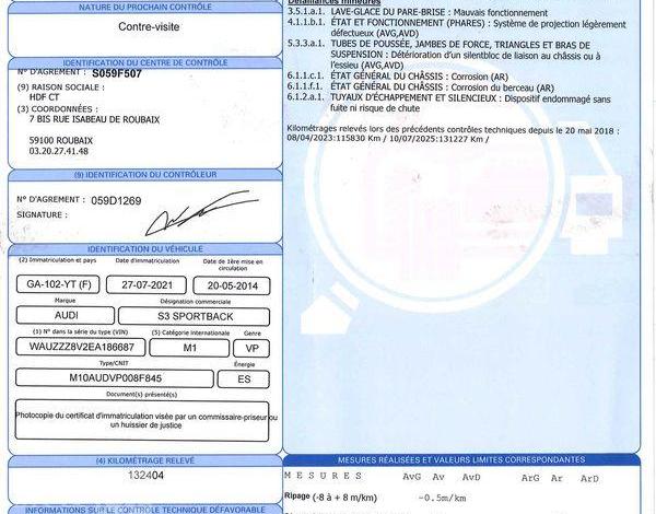 AUDI S3 SPORTBACK 2,0 TFSI 300 QUATTRO S-TRONIC BVA BLANC GA-102-YT