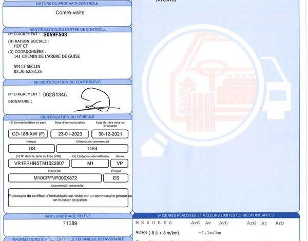 DS DS4 1,2 PURE TECH 130 BASTILLE PLUS BVA GRIS GD-188-XW