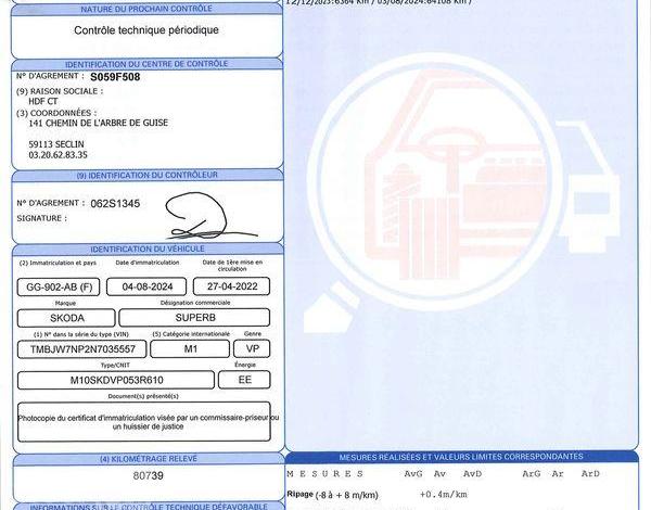 SKODA SUPERB COMBI GRIS GG-902-AB