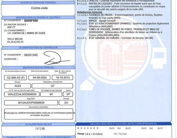 AUDI Q7 3.0 TDI 205 S-LINE QUATTRO TIPTRONIC NOIR GZ-988-AD