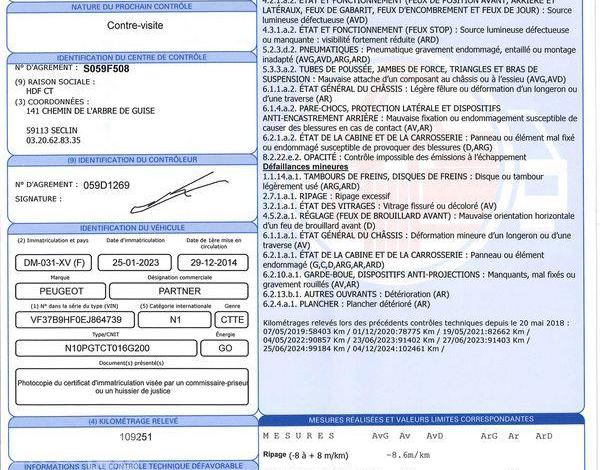 PEUGEOT PARTNER FOURGON 1.6 HDI 90 120L1 PACK CD CLIM NAVI BLEU DM-031-XV