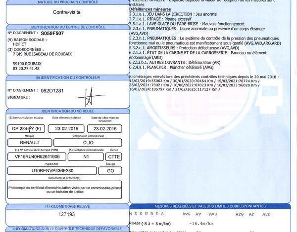 RENAULT CLIO IV SOCIETE 1.5 DCI 75 AIR BLANC DP-284-FY