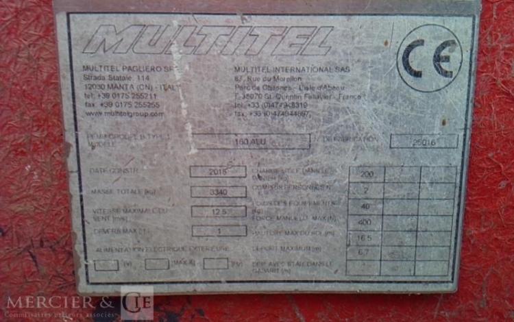 MULTITEL 35-120 NACELLE SUR VL 16M MULTITEL 160 ALU 3384H ROUGE EW-670-VY