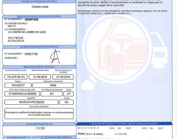 PEUGEOT 5008 1,2 PURE TECH 130 ALLURE VERT FA-475-NE