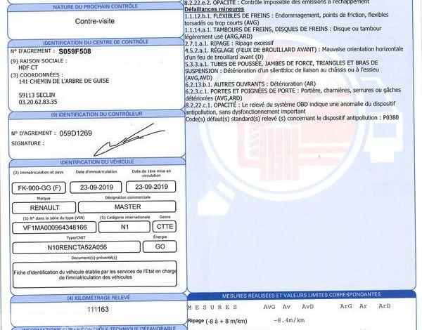 RENAULT MASTER GCF F3300 L2H2 DCI 135 BLANC FK-900-GG