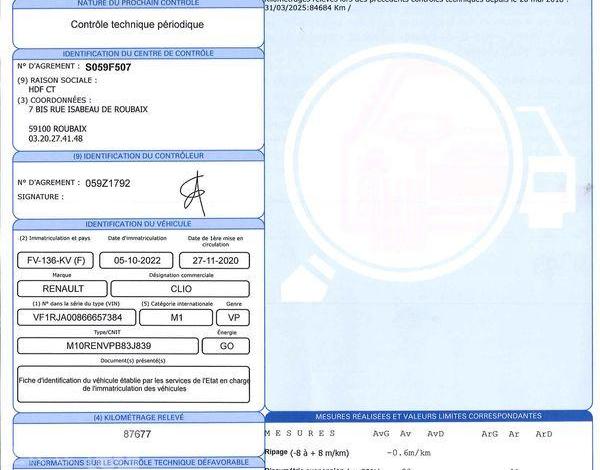 RENAULT CLIO BLUE DCI 85 ORA FV-136-KV