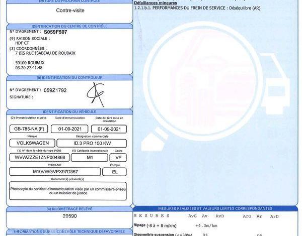 VOLKSWAGEN ID3 GRIS GB-785-NA