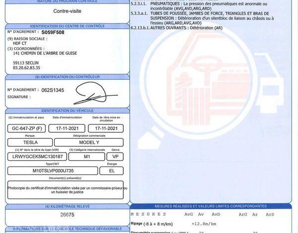 TESLA MODEL Y LONG RANGE 75kWh 515ch 4WD BLEU GC-647-ZP