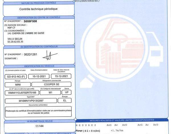 MINI COOPER ELECTRIC F56 BEV LCI SE 184CH EDITION CAMDEN 3P GRIS GD-912-NQ