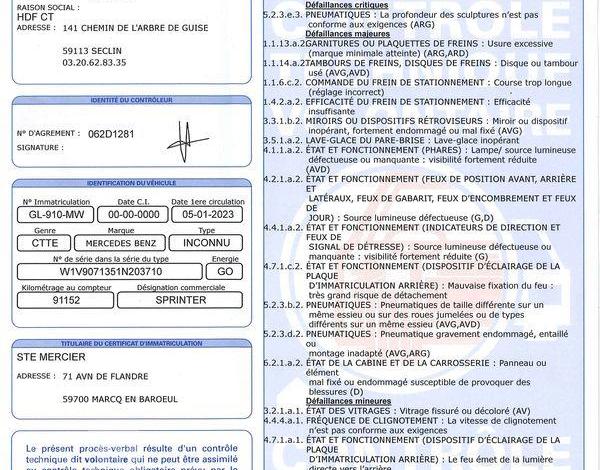 MERCEDES SPRINTER 3 907 315 CDI RWD 150CV / 110 KW – DIESEL – 90031 KMS – ANNEE 2023  GL-910-MW