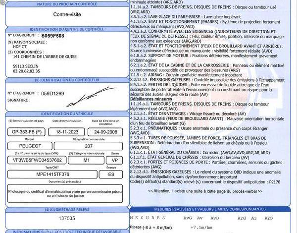 PEUGEOT 207 CC 1,6 VTI 120 SPORT BLEU GP-353-FB