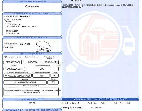 VOLKSWAGEN GOLF 8 2.0 TSI 300ch GTI Clubsport 45 DSG7 BLANC GZ-759-YQ