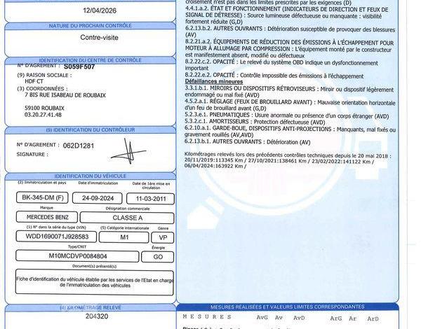 MERCEDES CLASSE A GRIS BK-345-DM