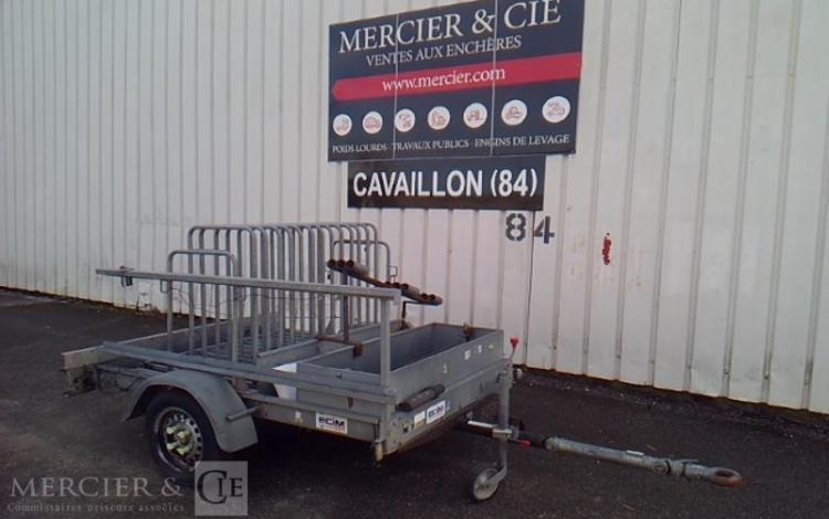 ECIM REMORQUE PORTE PANNEAU 1 ESSIEU PTAC 750KG ALU DQ-497-WK