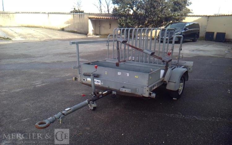 ECIM REMORQUE PORTE PANNEAU 1 ESSIEU PTAC 750KG ALU DQ-497-WK