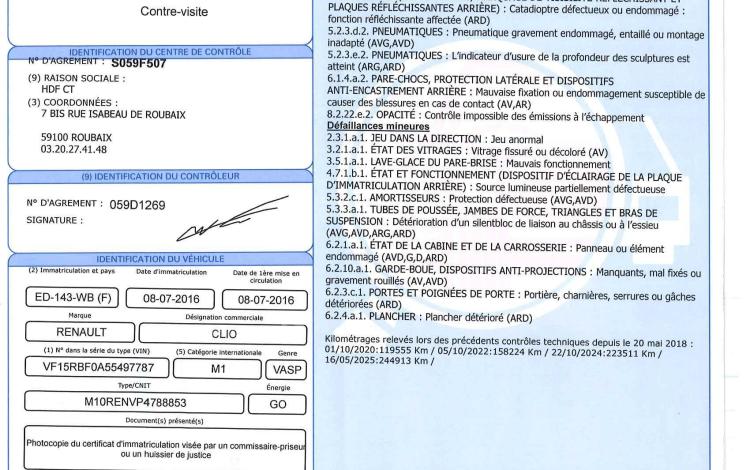 RENAULT CLIO BLANC ED-143-WB