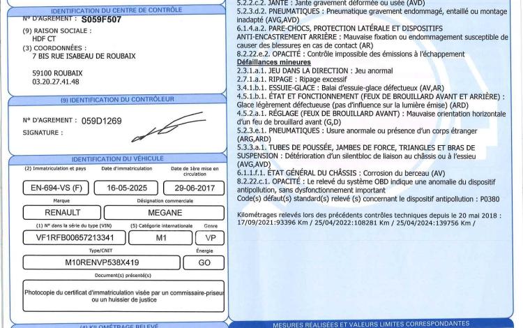 RENAULT MEGANE 1,5 DCI 110 ENERGY BUSINESS EDC BVA  EN-694-VS