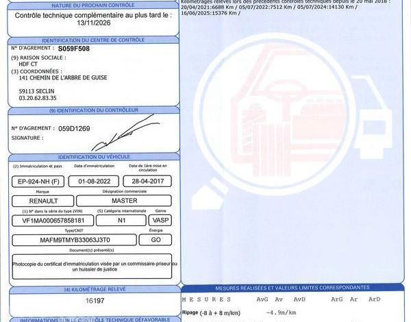 RENAULT FOOD TRUCK FOURGON 2.3 DCI 130 35 L3H2 BLANC EP-924-NH