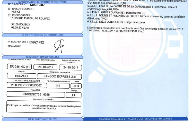 RENAULT KANGOO ZE 33kWh 60ch JAUNE ER-288-MC