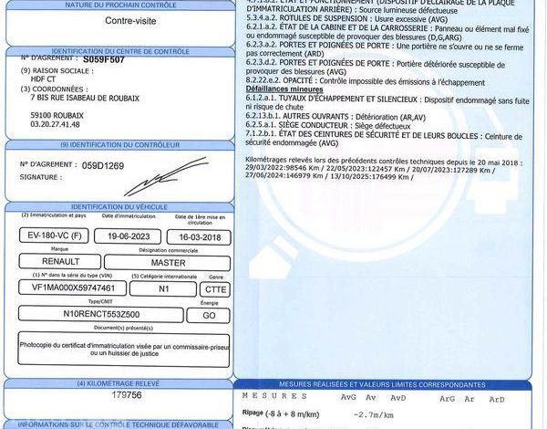 RENAULT MASTER FOURGON 2.3 DCI 110 33 L2H2 GRAND-CONFORT BLANC EV-180-VC