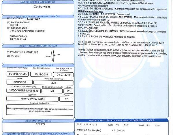 PEUGEOT 208 STYLE NOIRE EZ-068-GC