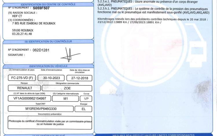 RENAULT ZOE ZE 90ch 40KWH ACHAT-INTEGRAL CITY BLANC FC-275-VD