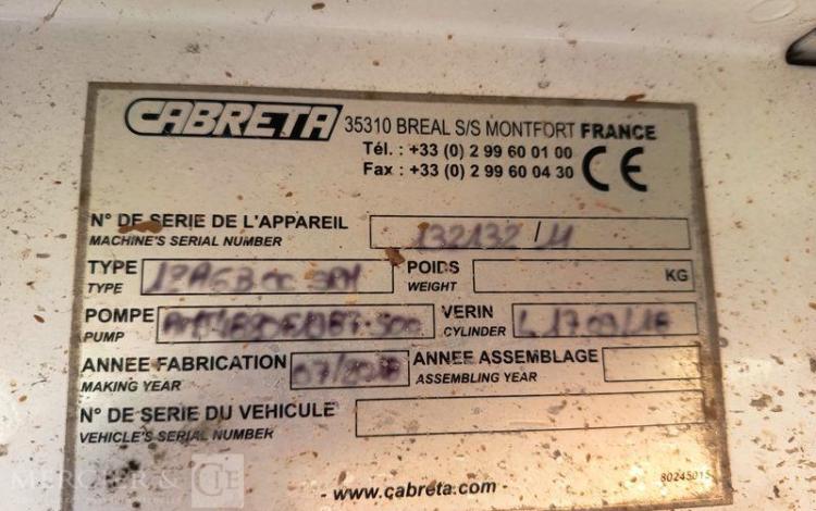 NISSAN NT400 CABSTAR 3,0 TD 16V 130ch AVEC BENNE – DIESEL – 71136 KMS – ANNEE 2019 BLANC FD-097-GH