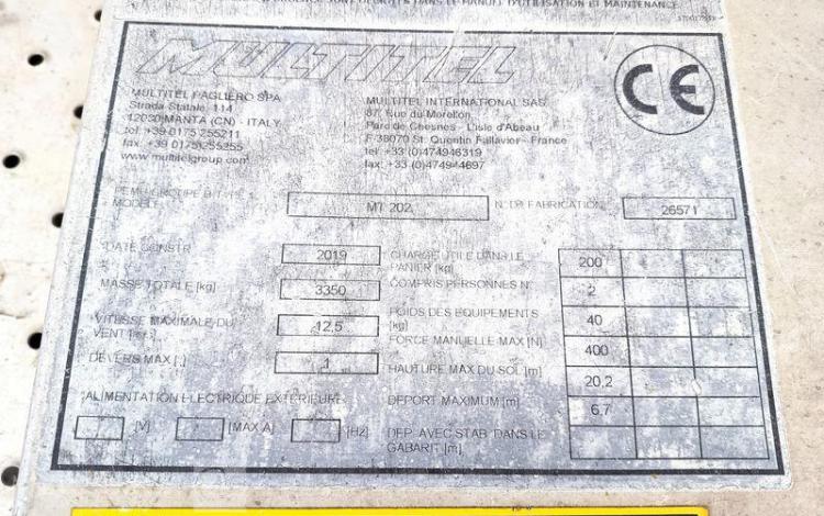MULTITEL DAILY AVEC NACELLE MULTITEL MT202DS 20M  FE-735-KZ