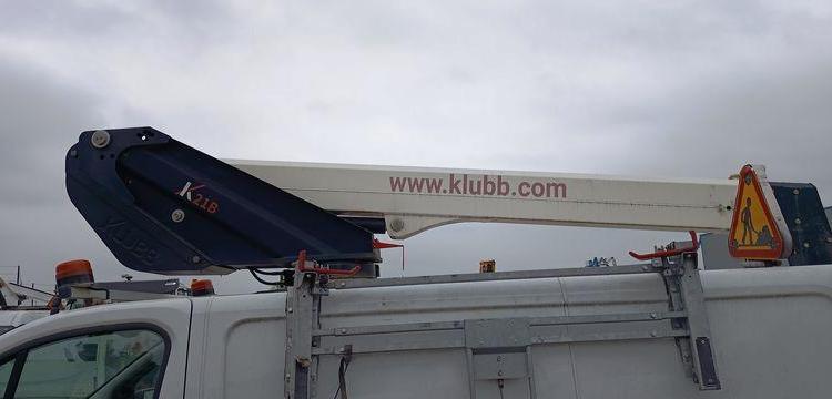 RENAULT TRAFIC III 1,6 DCI 16V ENERGY DIESEL AVEC NACELLE KLUBB K21 – 9 M – 1201 HEURES BLANC FG-256-YR