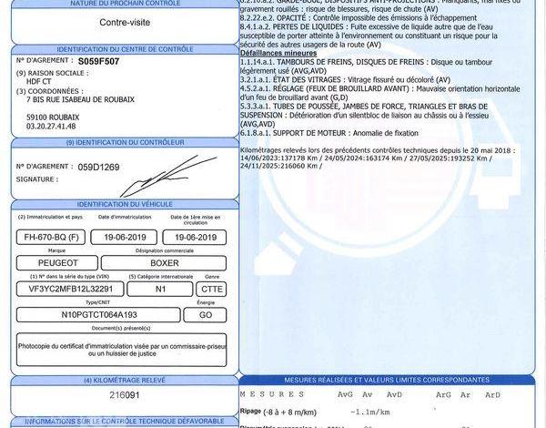 PEUGEOT BOXER 2.0 HDI 130ch L2H2 BLANC FH-670-BQ