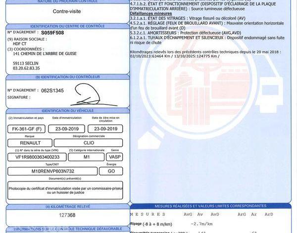 RENAULT CLIO IV SOCIETE 1.5 DCI 75ch BUSINESS REVERSIBLE BLANC FK-361-GF