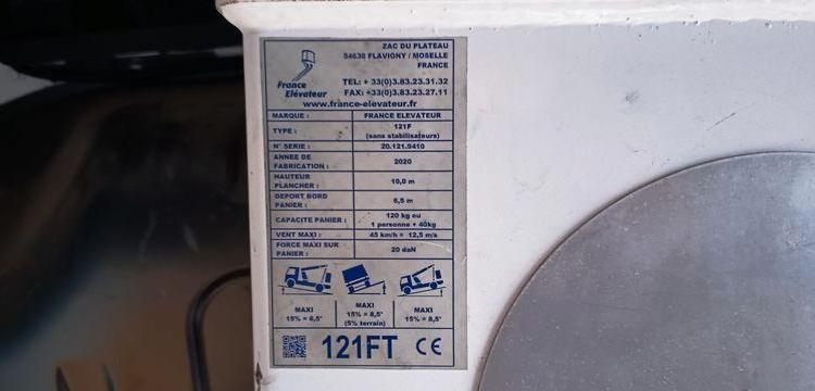 RENAULT MASTER L2H2 2,3 DCI AVEC  NACELLE 121F – 10 M – 764 HEURES BLANC FW-090-XD