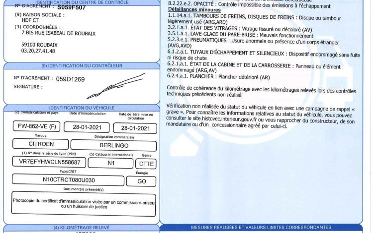 CITROEN BERLINGO FG 1,5 BLUE HDI 75 650KG M L1 CLUB START/STOP BLANC FW-862-VE