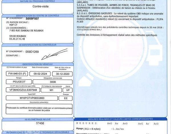 PEUGEOT 3008 HYBRID 225 GT e-EAT8 NOIR FW-946-EX