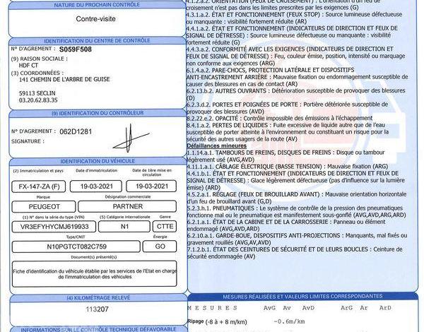 PEUGEOT PARTNER STANDARD 650 Kg BLUEHDI BLANC FX-147-ZA