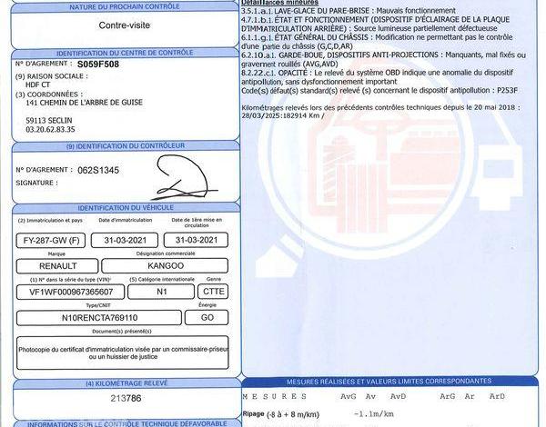 RENAULT KANGOO EXPRESS GD CFT BLUE DCI 95 BLANC FY-287-GW